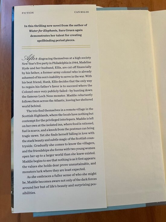 Bestseller Hardcover Novel "At the Water's Edge" by Sara Gruen - Picture 4 of 6